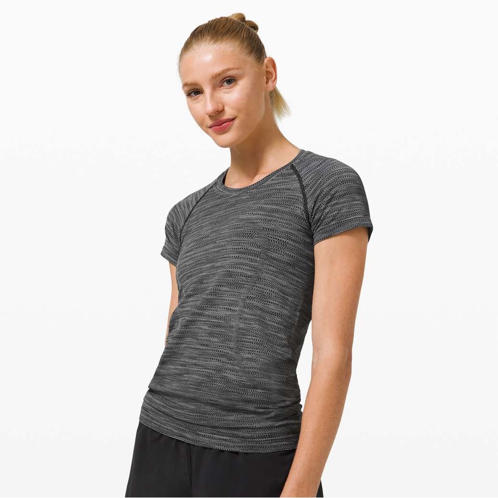 Lululemon Swiftly Tech Short Sleeve - Prism Stripe Rhino Grey Multi